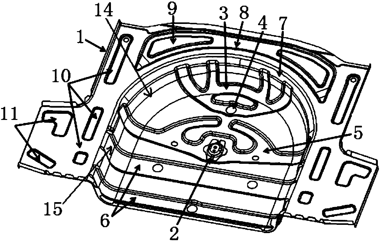 Car spare tire installation structure
