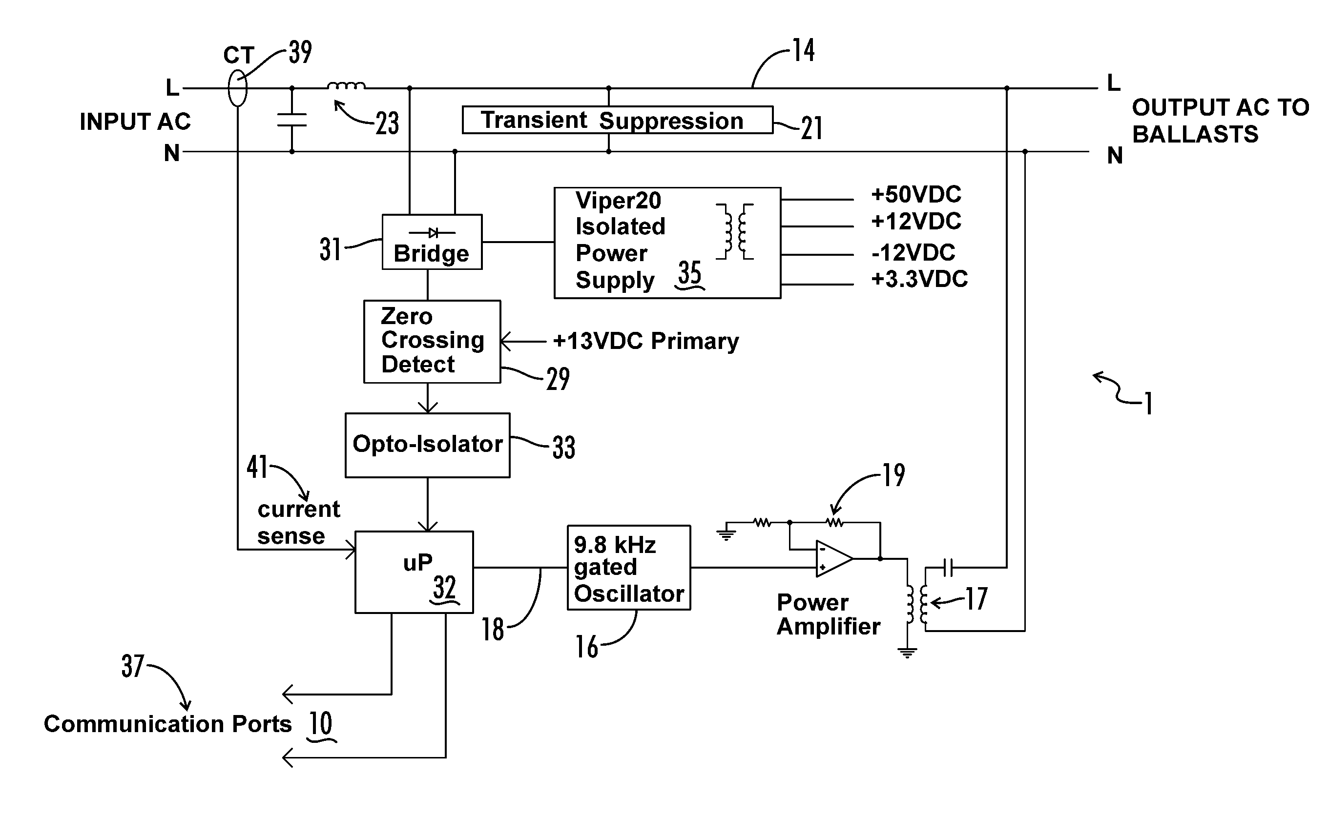 System and method for power line carrier communication using high frequency tone bursts