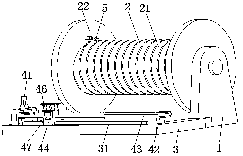 Winch with uniform steel cable winding function