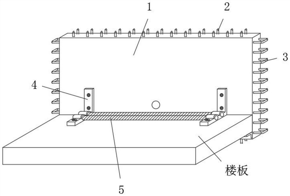 Quick positioning and connecting structure for steel plate shear wall in fabricated building