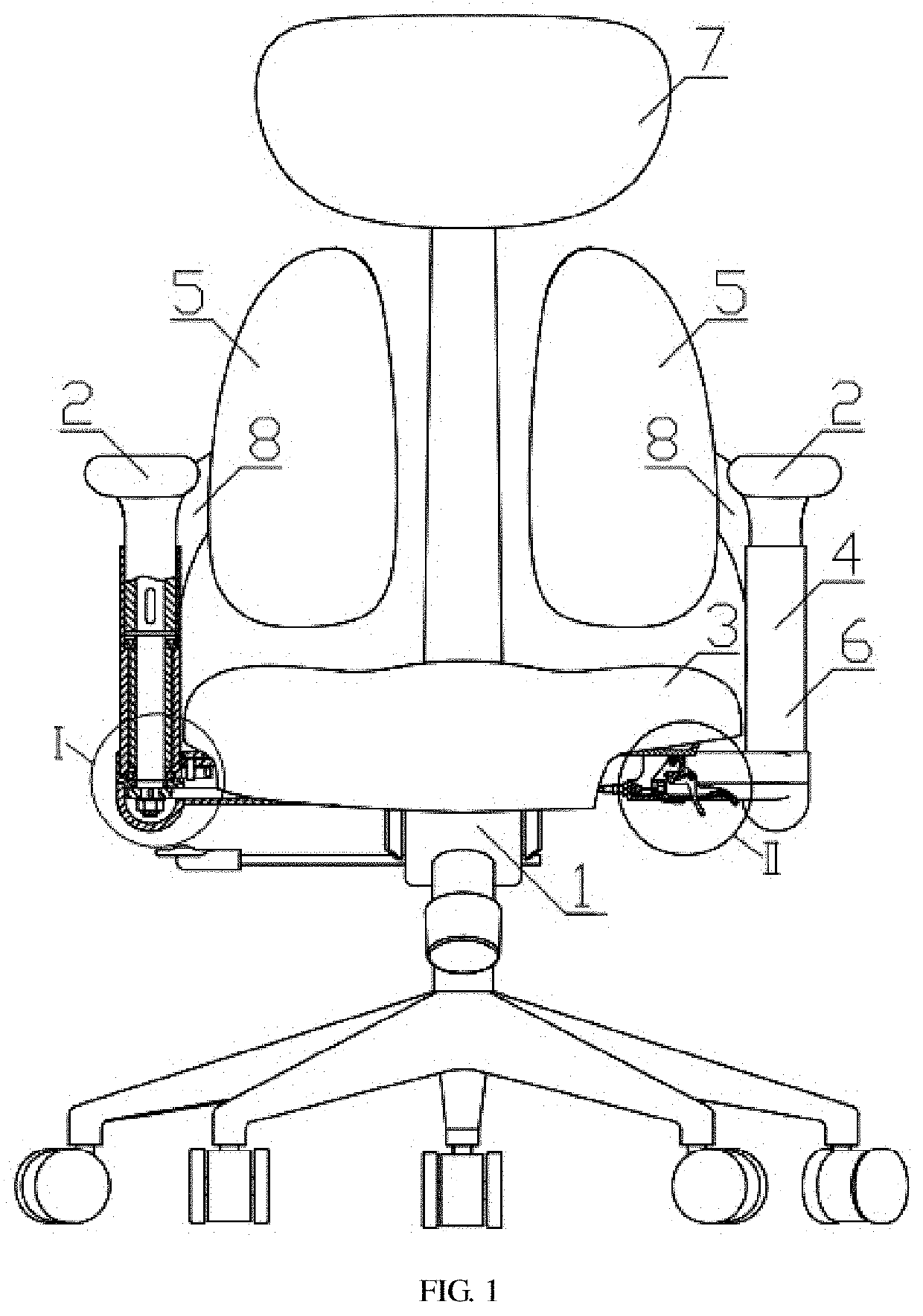 Lumbar support seat