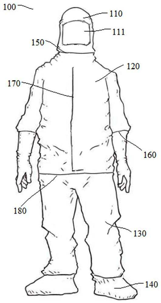 Medical protective clothing for protecting microorganisms and using method thereof
