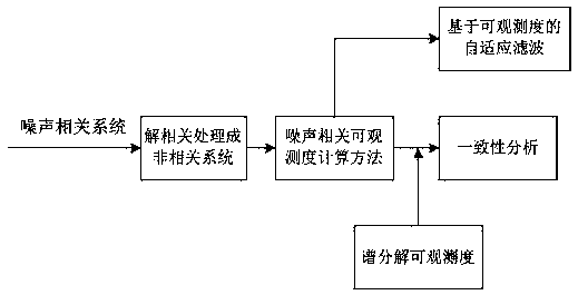 Nonlinear observability analysis method with noise correlation