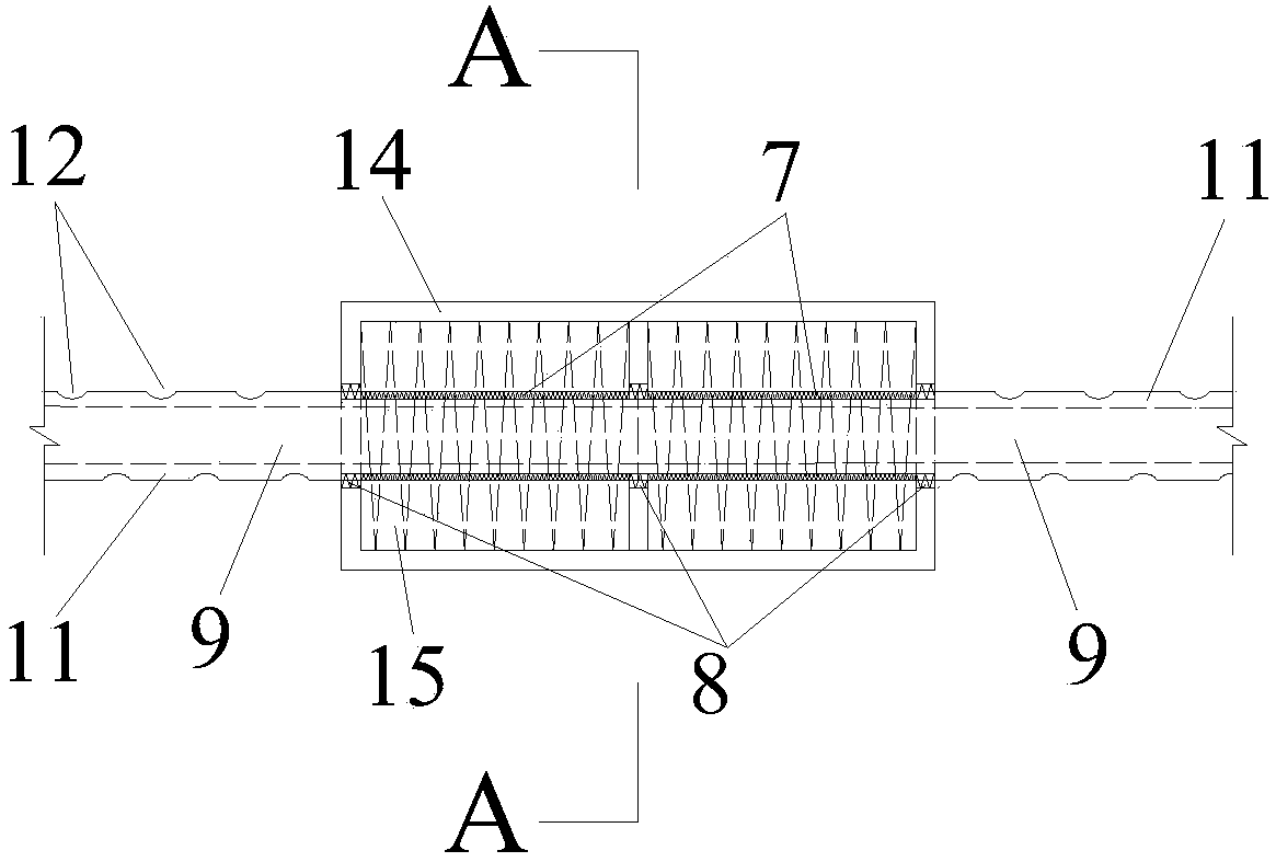 Block assembly type yielding hollow grouting anchor rod and construction method thereof
