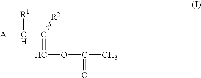 Process for producing 1-acetoxy-3-(substituded phenyl) propenes