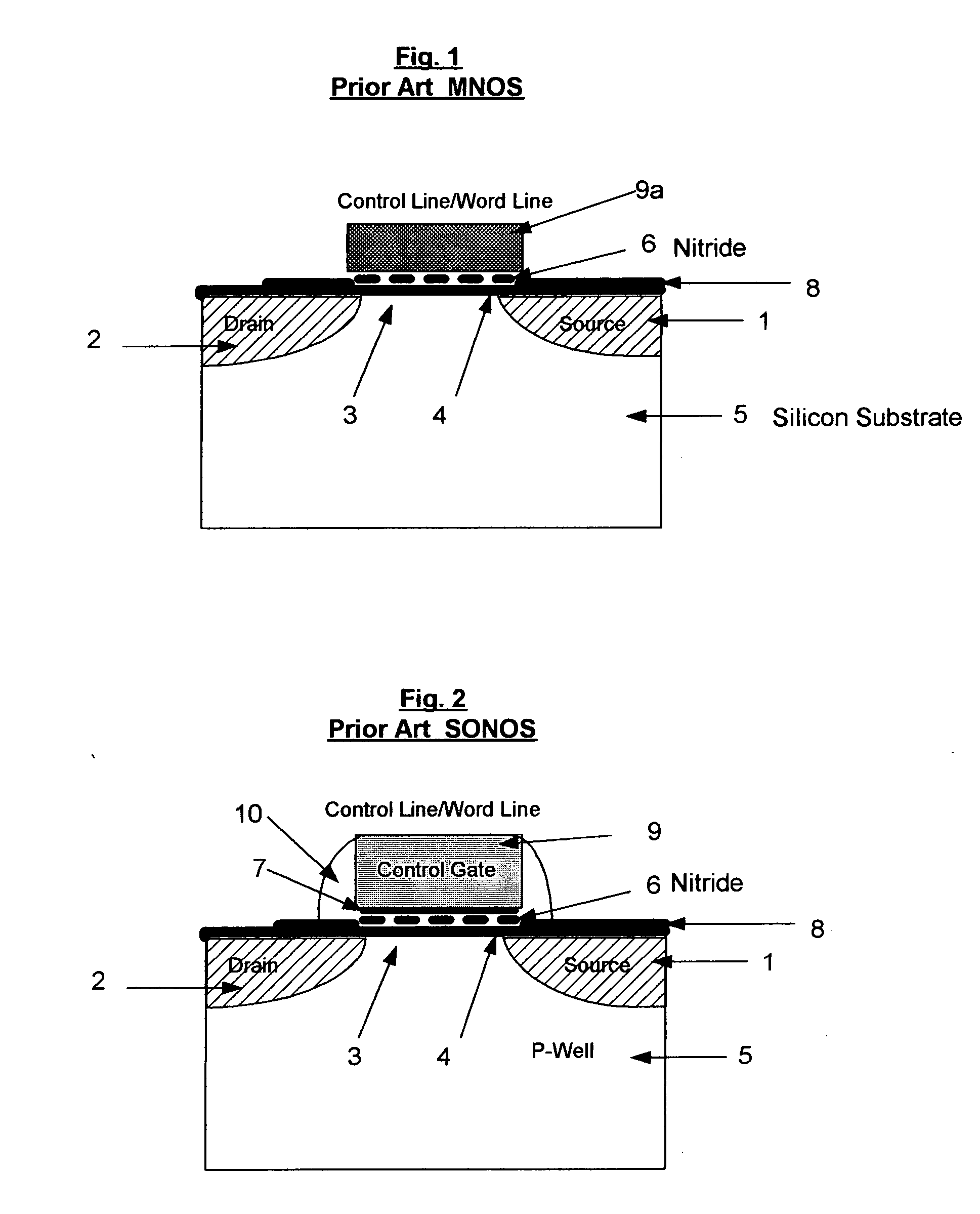 Nitride storage cells with and without select gate