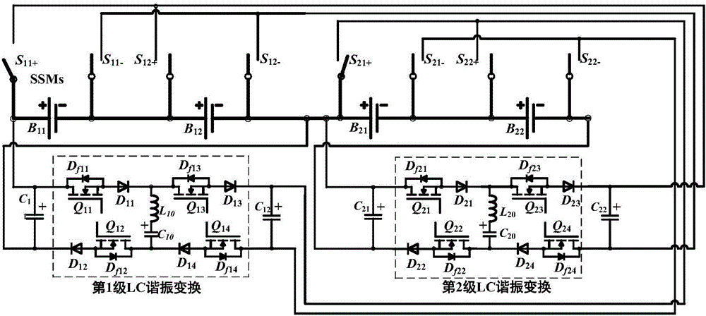 A kind of interleaved modular pack to cell equalization circuit and control method