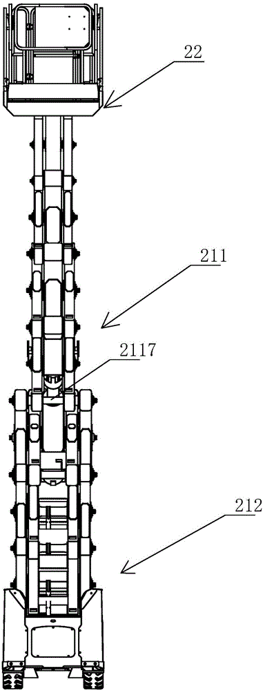 Aerial work platform with easily-operated platform locking structure