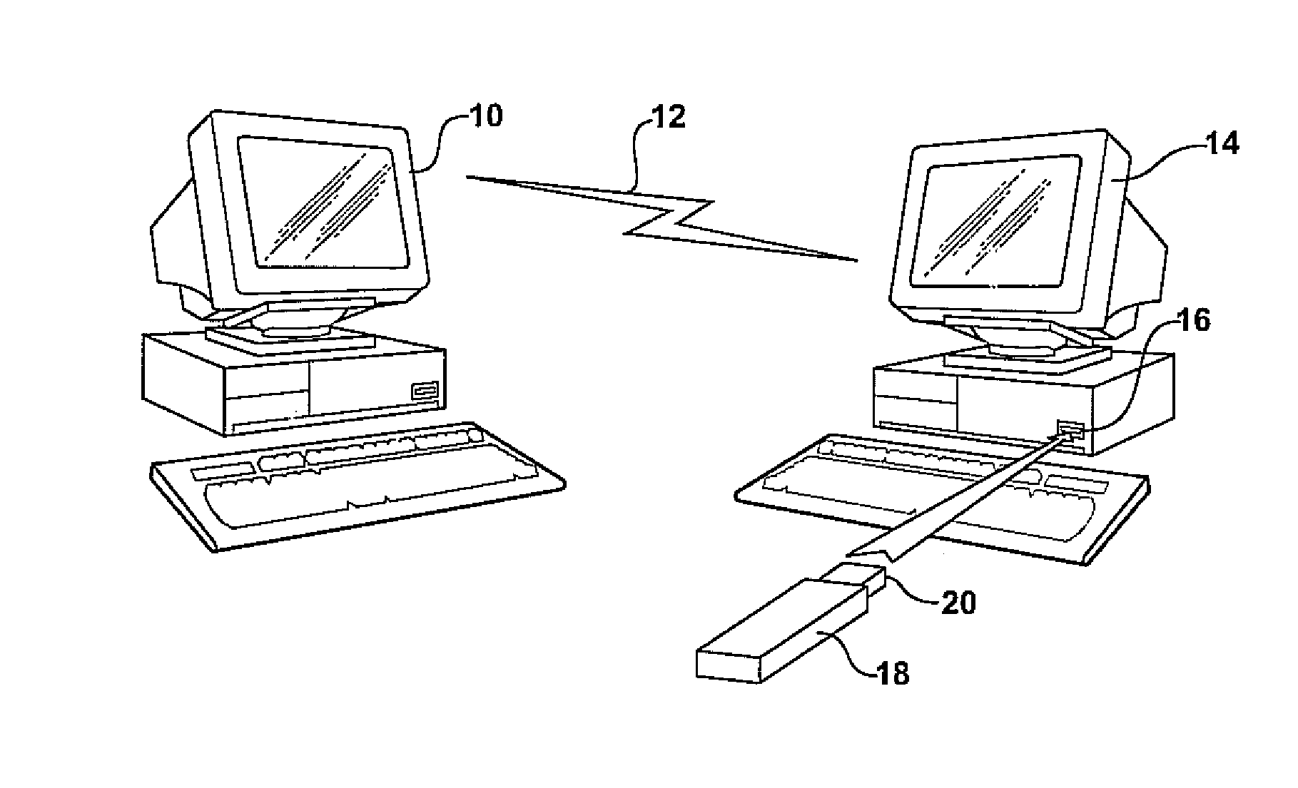 On-hold message system with flash memory drive