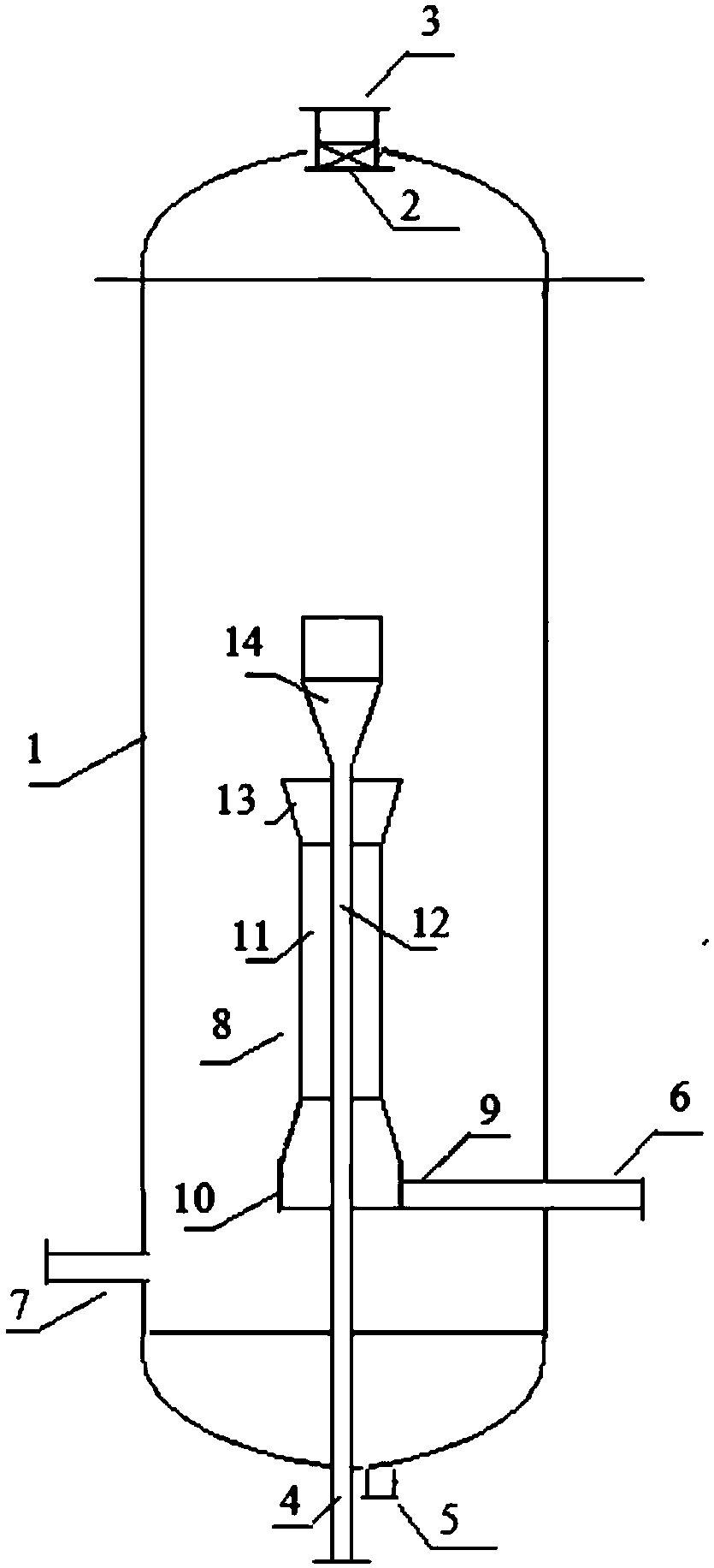 Compact vertical separating device based on novel separated outer barrel improvement method