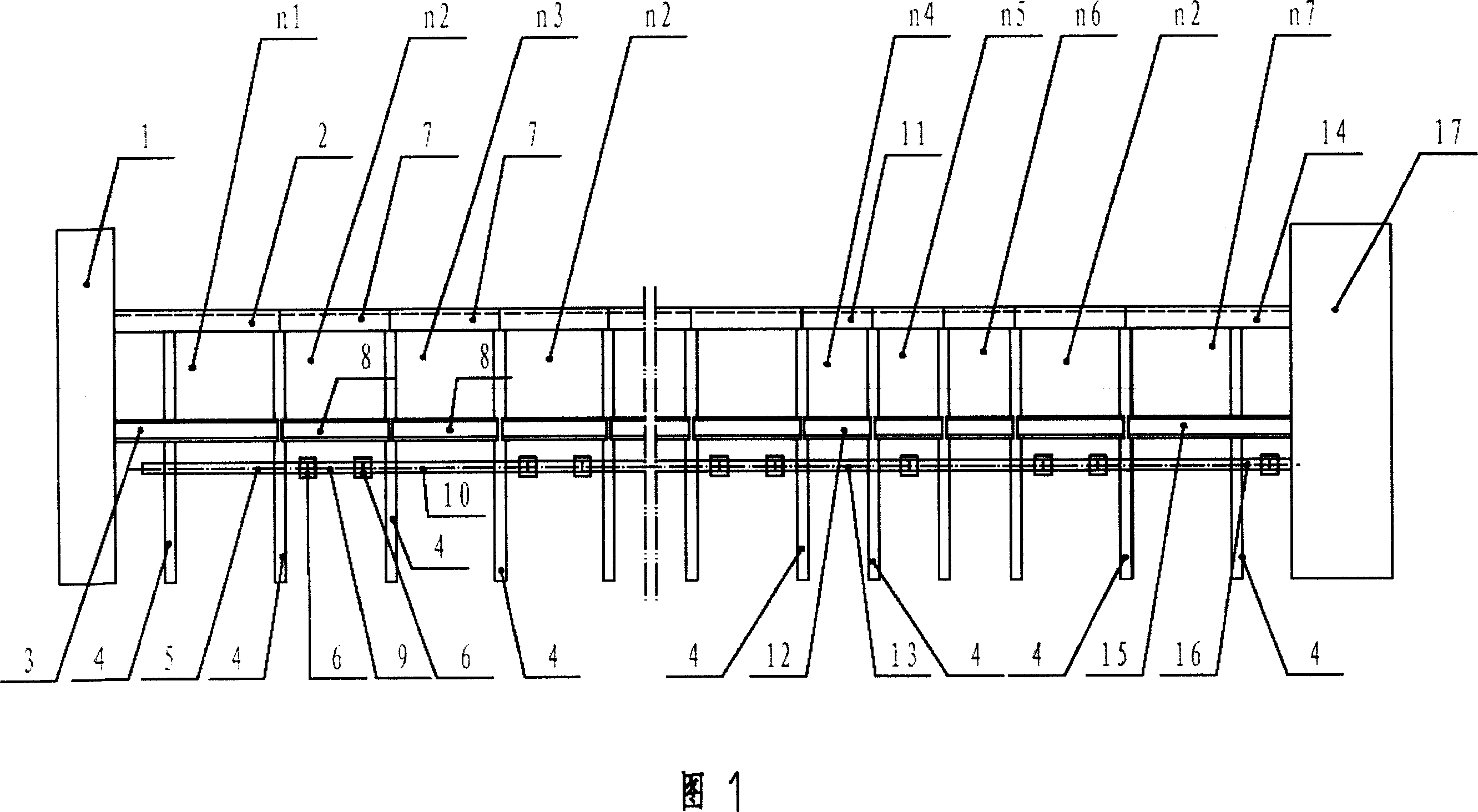 Sectional method for sectionally assembled ring spinning frame