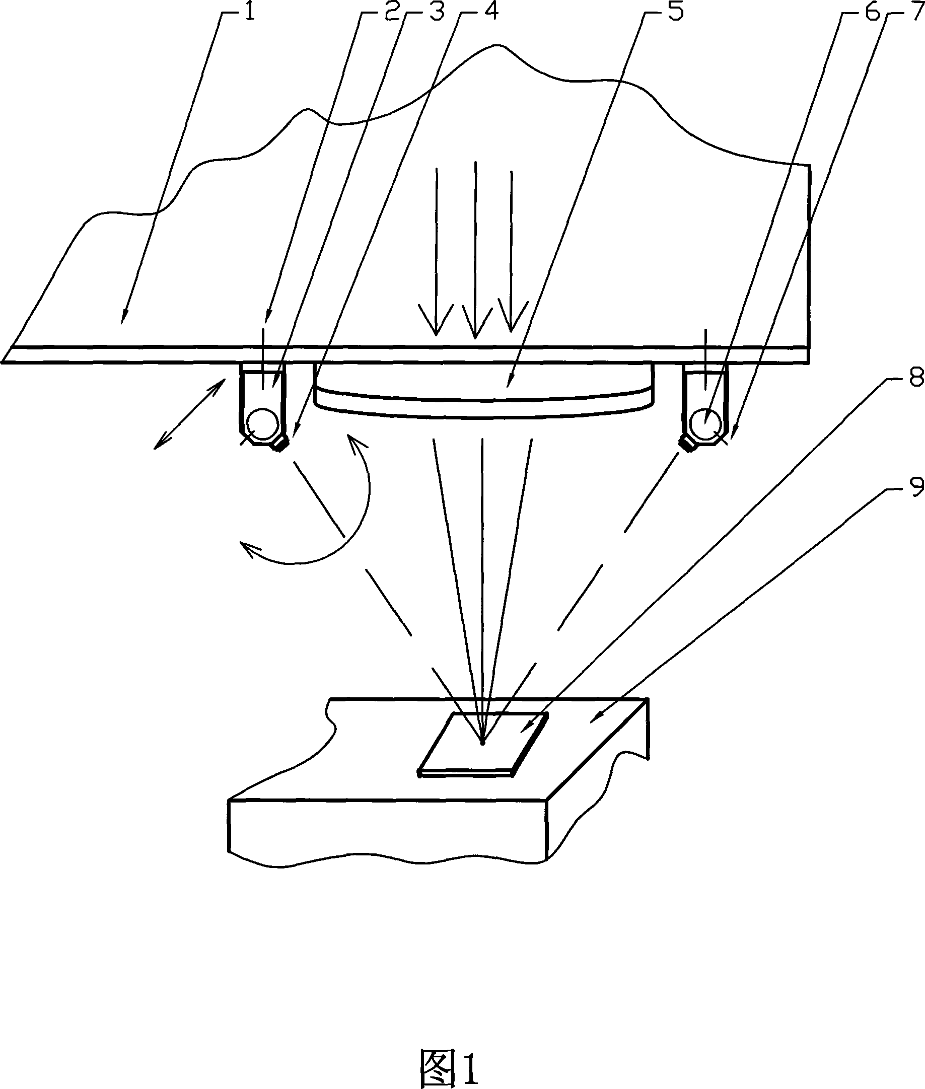 Auxiliary focusing mechanism of laser marking machine and use method thereof