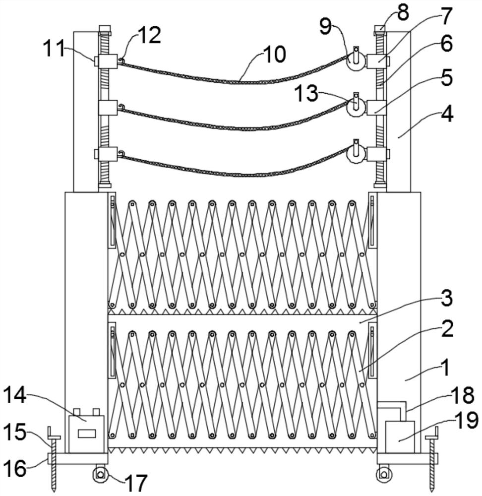 An anti-falling device for urban bridge construction