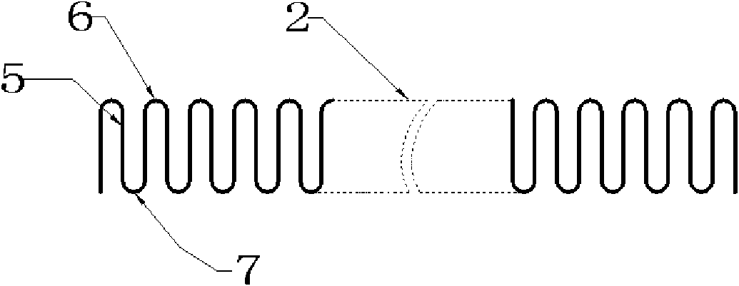 Fin of microchannel parallel-flow heat exchanger