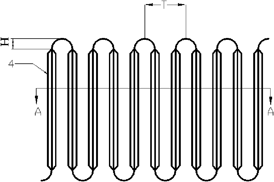 Fin of microchannel parallel-flow heat exchanger