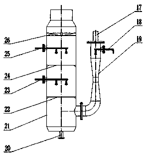 Device and method for desulfurizing waste gas of ship engine