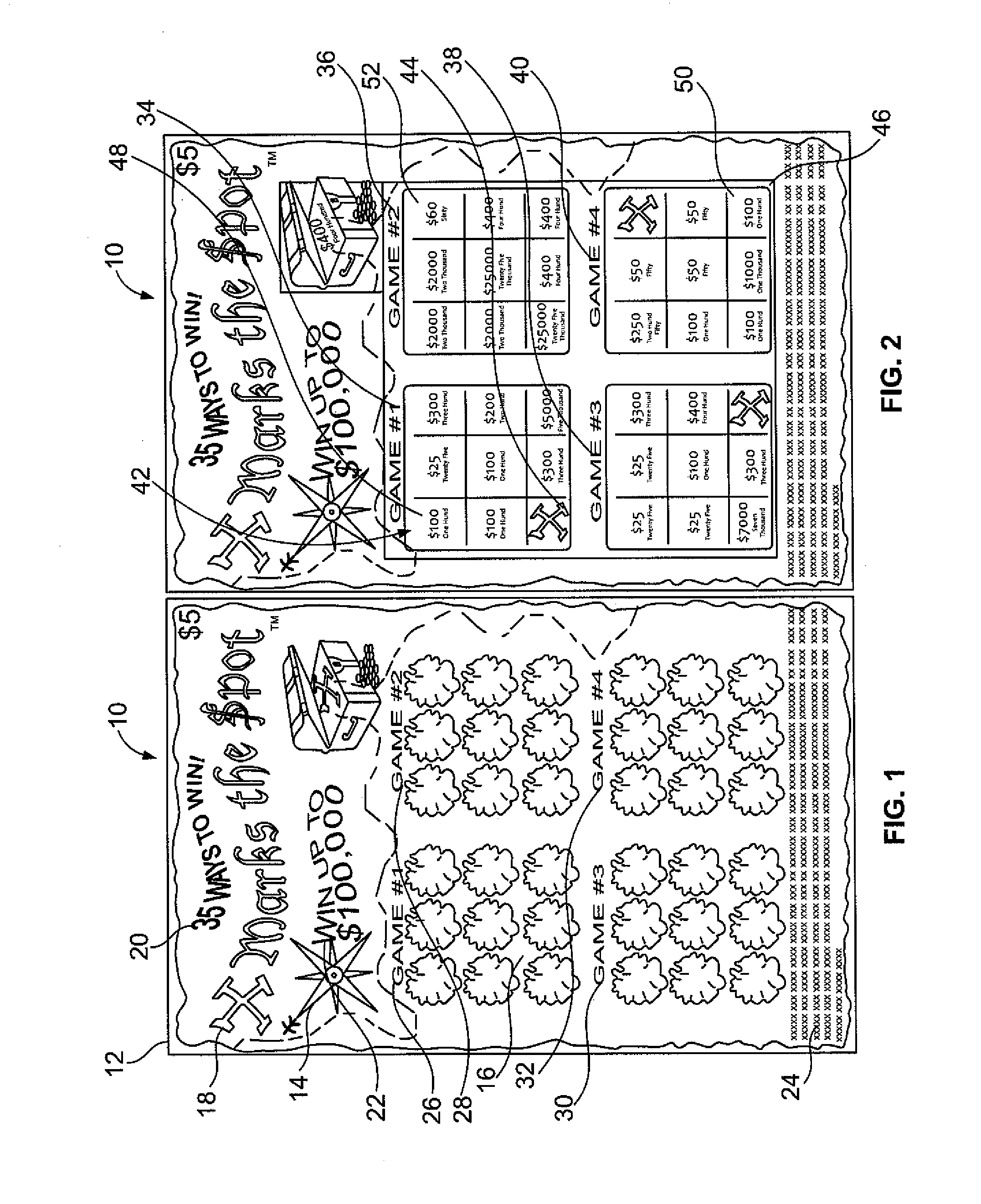 Lottery ticket apparatus containing multiple game play areas and methods thereof