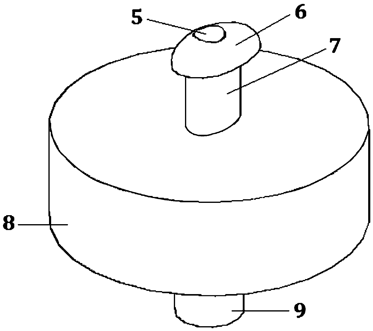Double-ellipsoidal streamlined rotator irrigation emitter plug and mounting method thereof