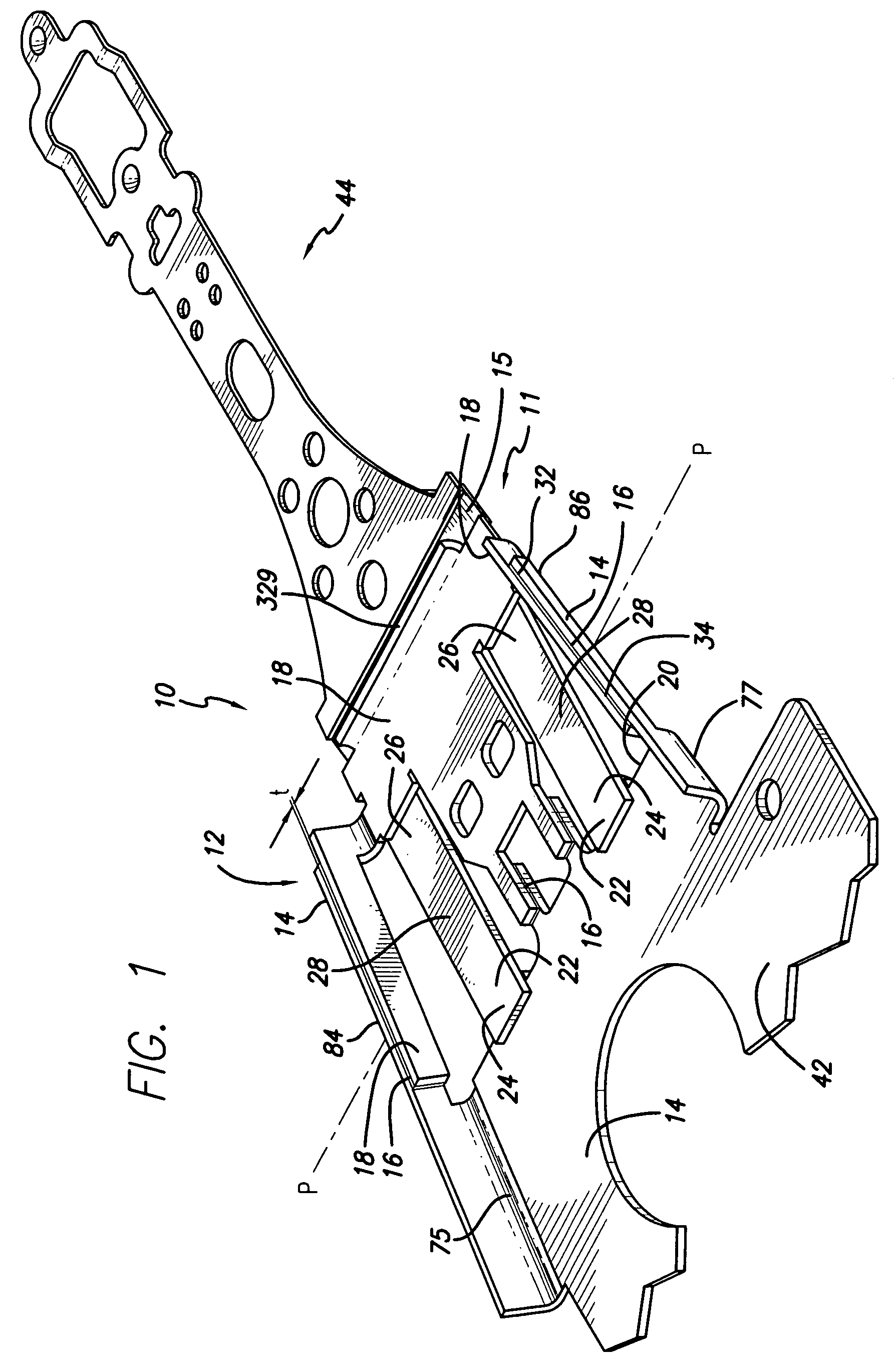 Microactuated suspension with shear transmission of force