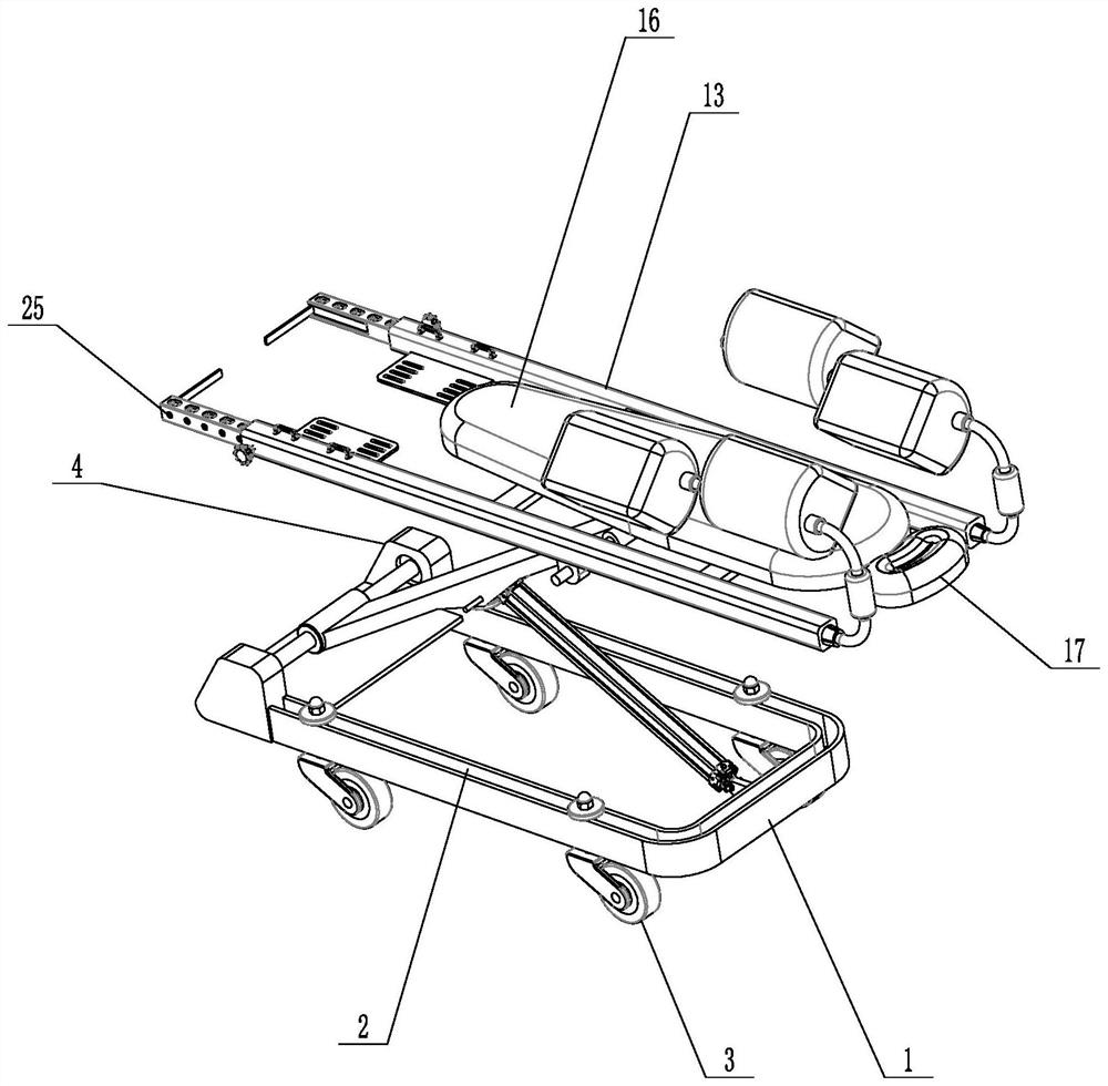 Fixing and transferring device for patient with lower limb trauma