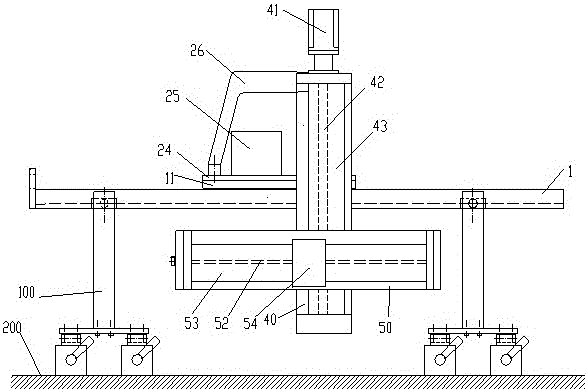An automatic welding device and automatic welding method for the assembly of large-scale composite girder steel main girders