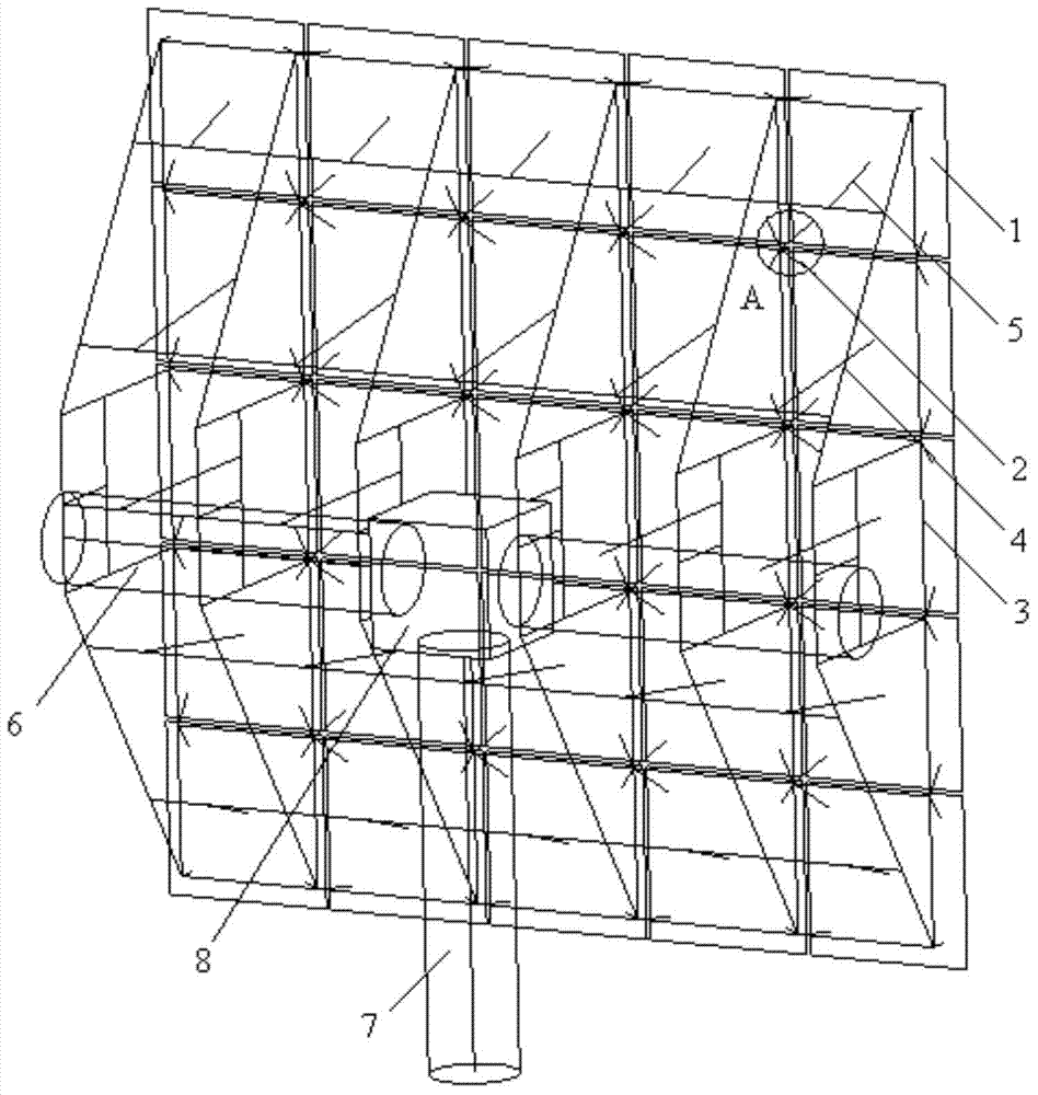Cable truss type heliostat supporting device