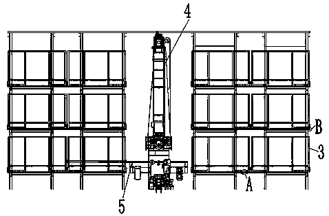 Operation method of single-extension fork of three-dimensional warehouse