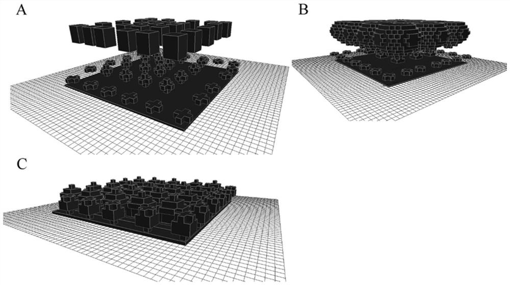 A cooling and wind-guiding plant community in hot and humid areas and its construction method