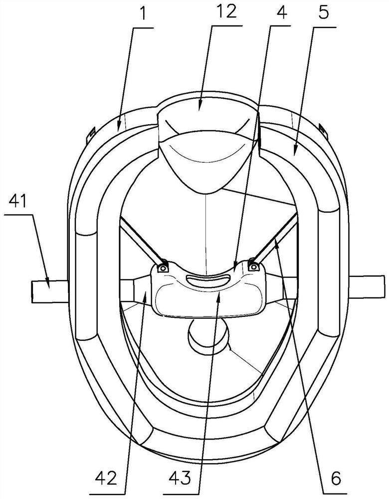 Split anaesthetic mask for anesthesiology department