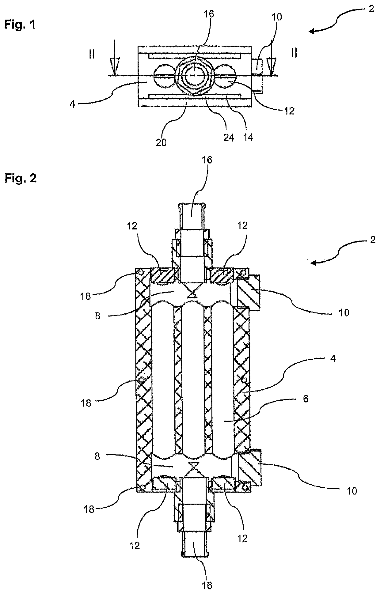 Device for preheating a fluid, in particular coolant for a combustion engine