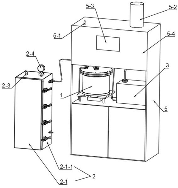 Test device for hydrogen sulfide corrosion of metal