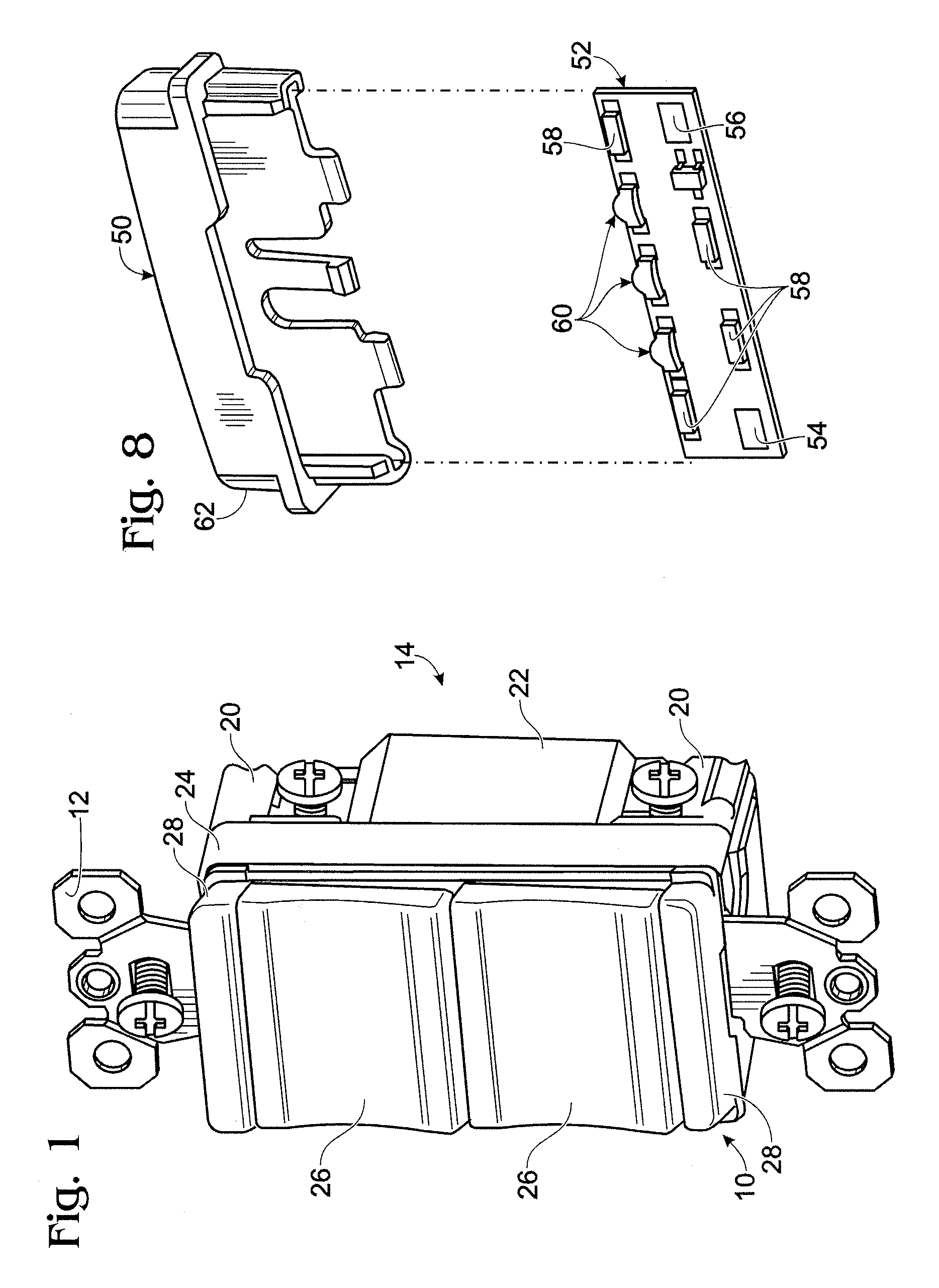 Electrical device with lamp module