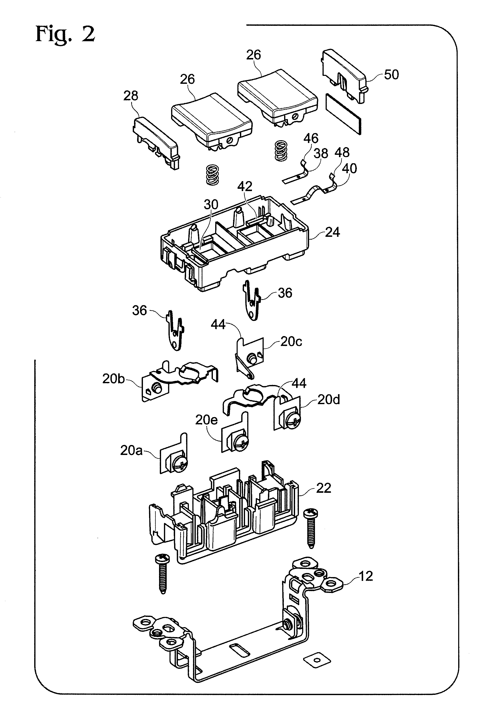 Electrical device with lamp module