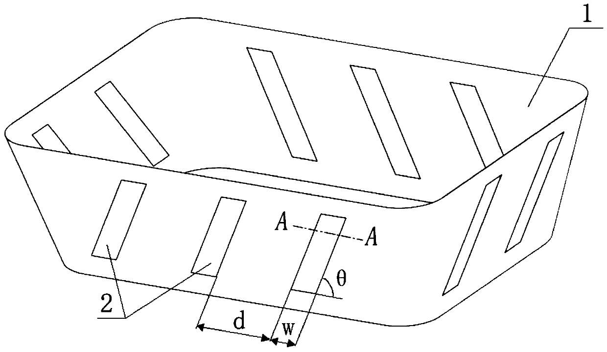 Food box body for improving microwave repeated heating temperature uniformity