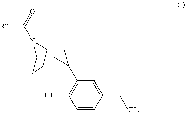 Tropinone benzylamines as beta-tryptase inhibitors