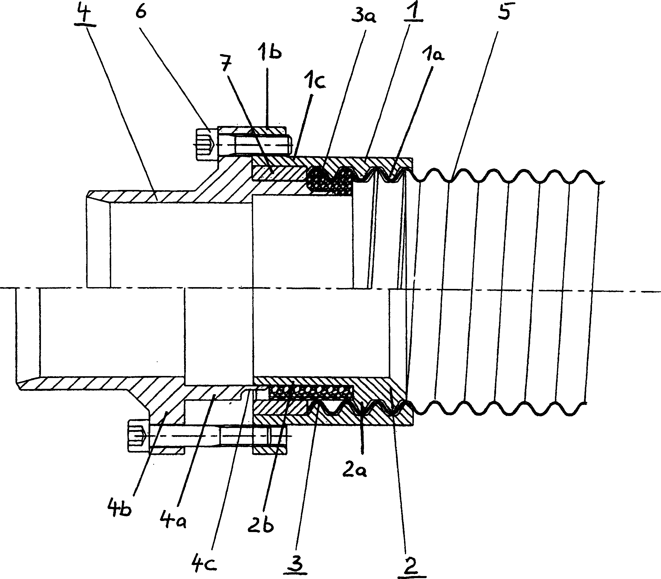 Method for producing joint between corrugated tube and coupling