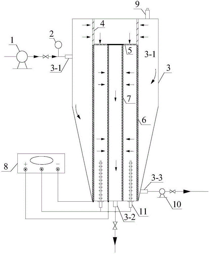 Electrochemical water treatment device and method utilizing same to treat water
