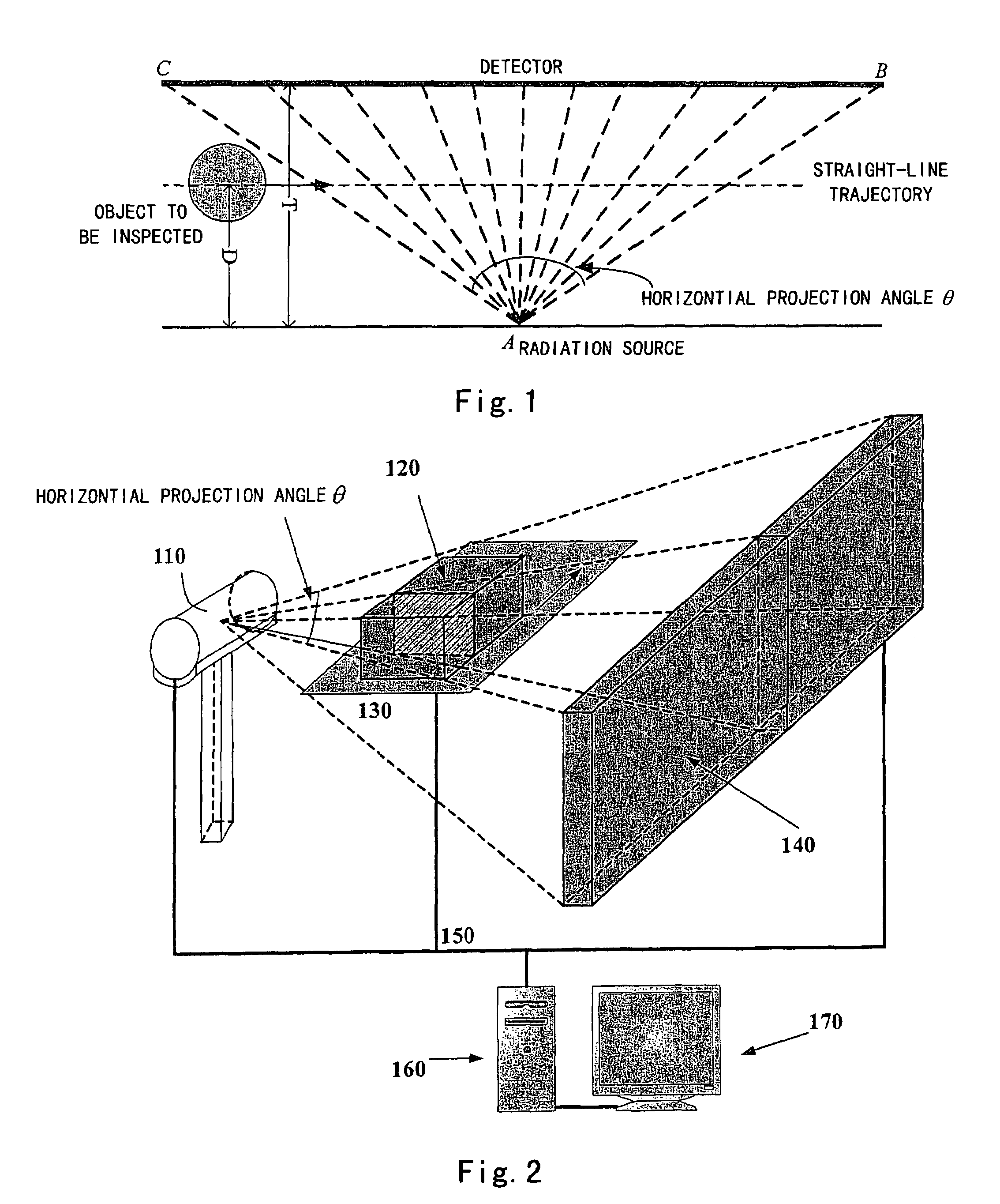 System and method for reconstructing image by using straight-line trajectory scan