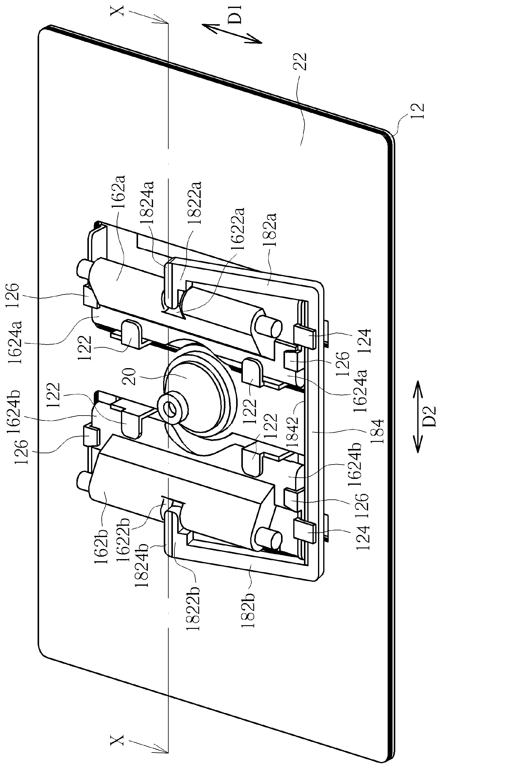 Press key structure and balance rod thereof