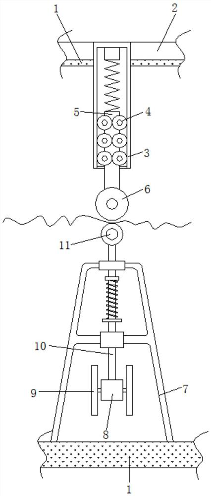 Textile waste silk clearing device with shaking function