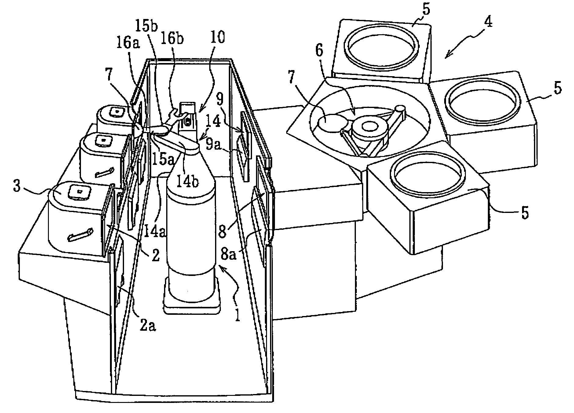 Scalar type robot for carrying flat plate-like object, and flat plate-like object processing system