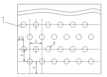 Rotary air preheater heat transfer corrugated plate with interrupted holes and processing method for rotary air preheater heat transfer corrugated plate