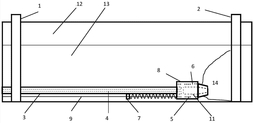 Underground coal gasification device and gasification method thereof