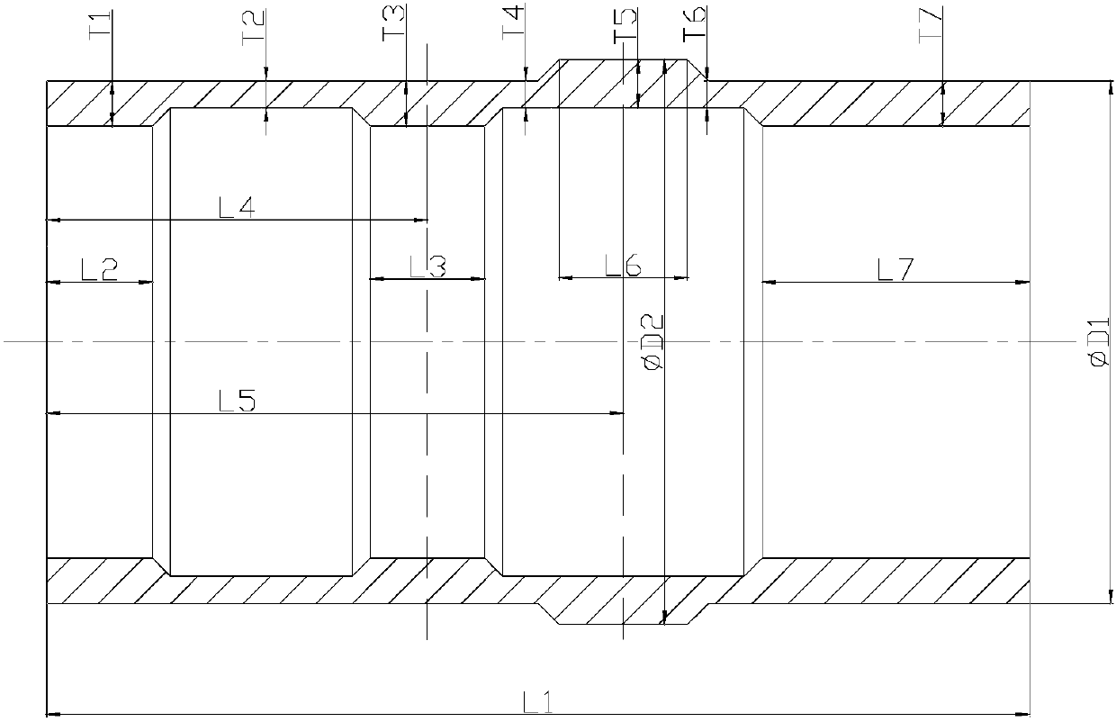 Internal spinning forming method of cylinder body with inner ring reinforcing rib and outer ring reinforcing rib
