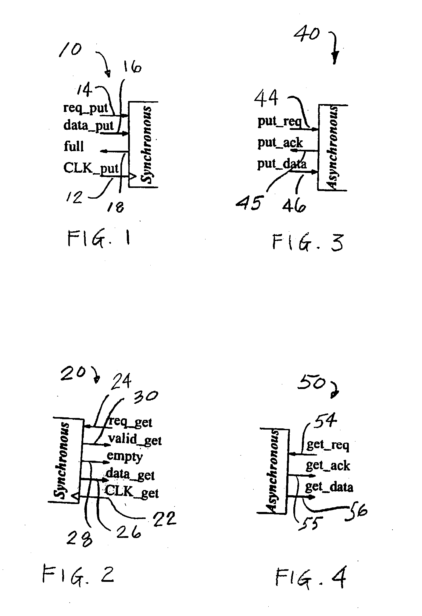 Low latency fifo circuits for mixed asynchronous and synchronous systems