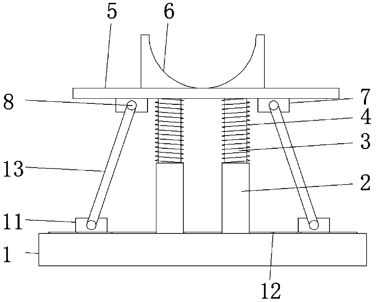 An anti-mining deformation adjustment device for shallow-buried gas pipelines for coal mining