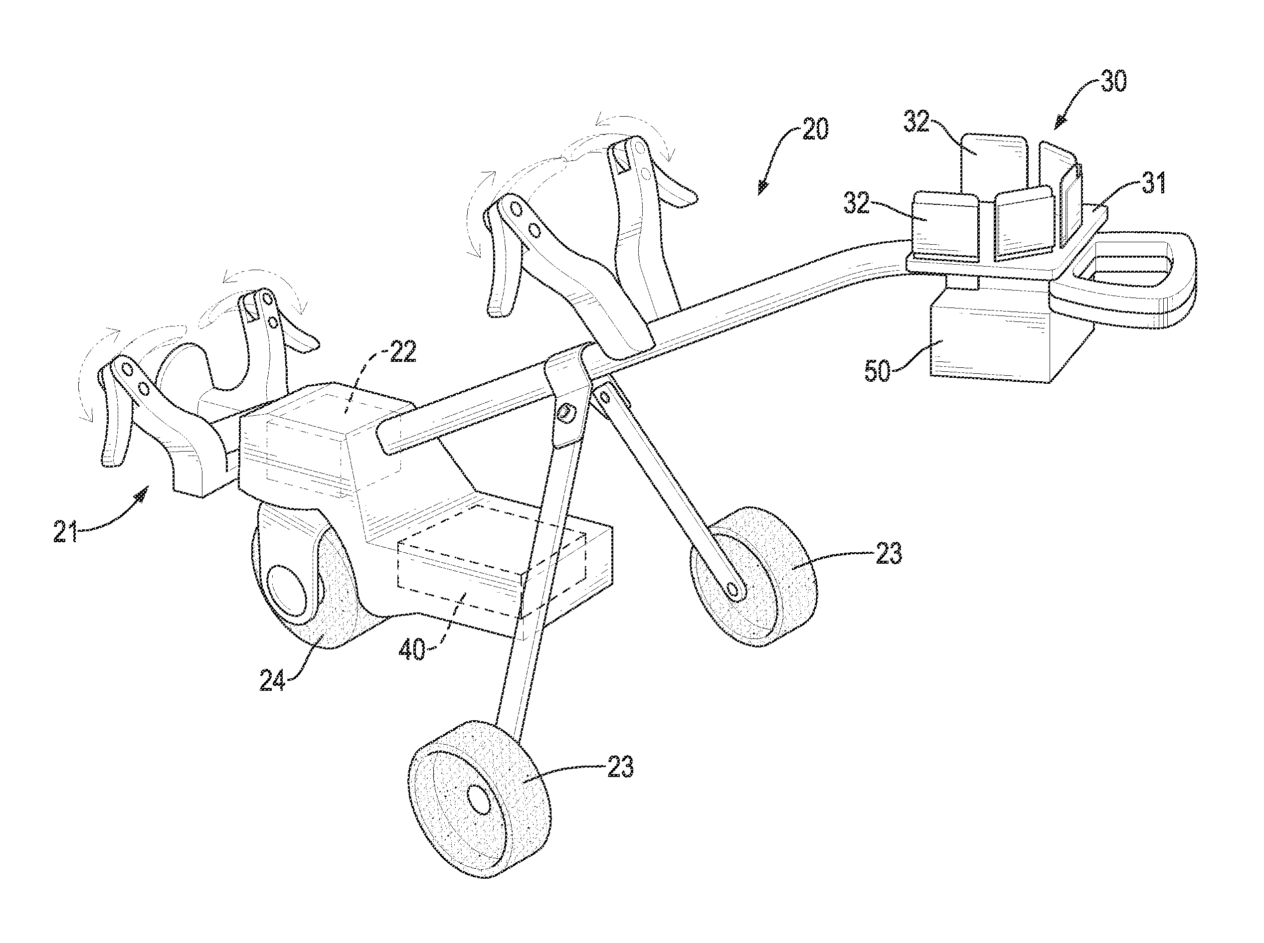 Remote-controlled electric golf bag cart