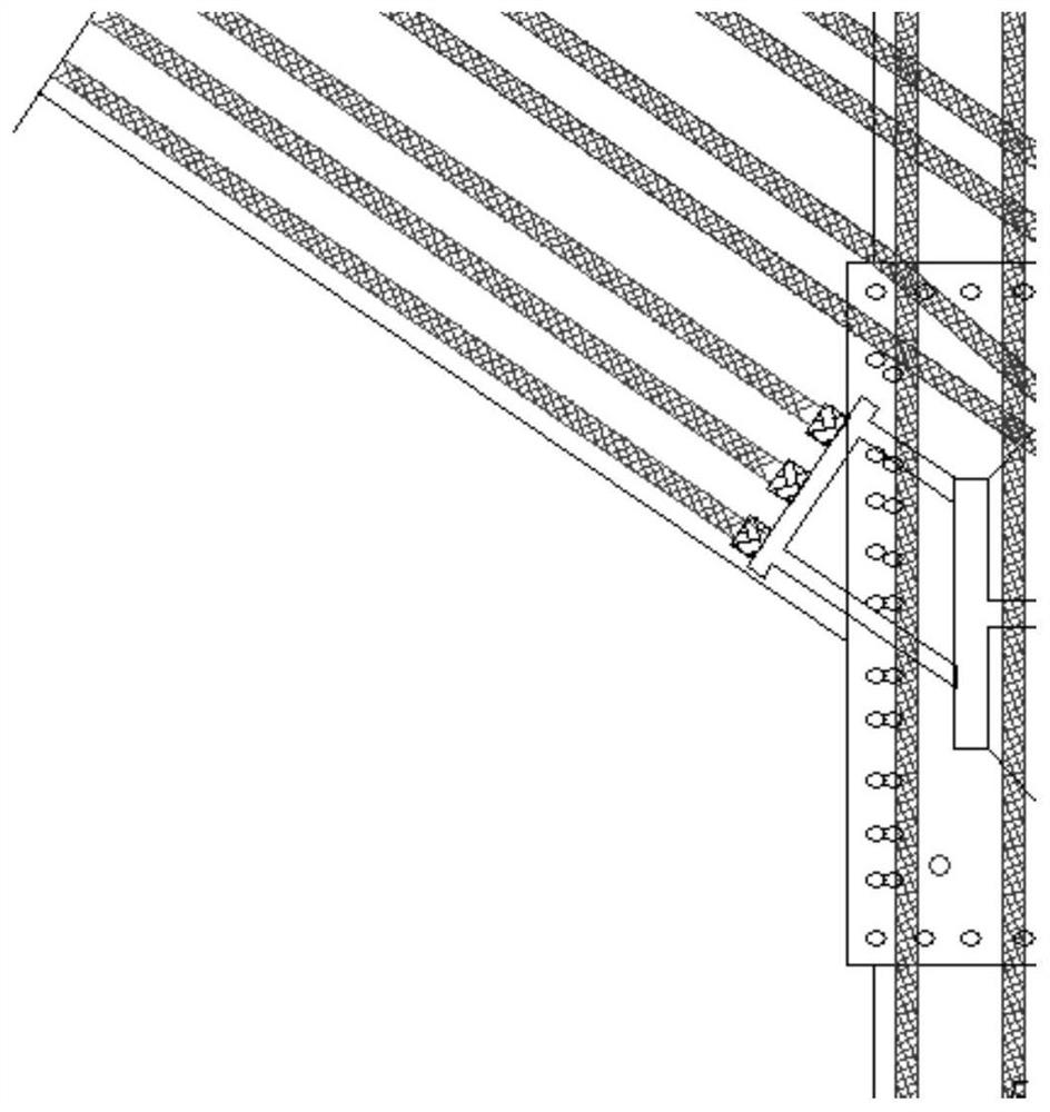 Construction method of stiffened concrete joint overhanging type connecting piece
