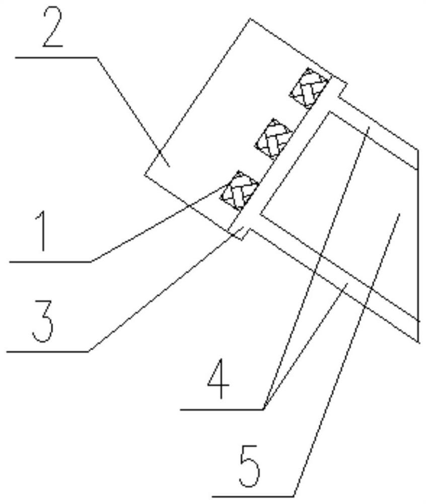Construction method of stiffened concrete joint overhanging type connecting piece