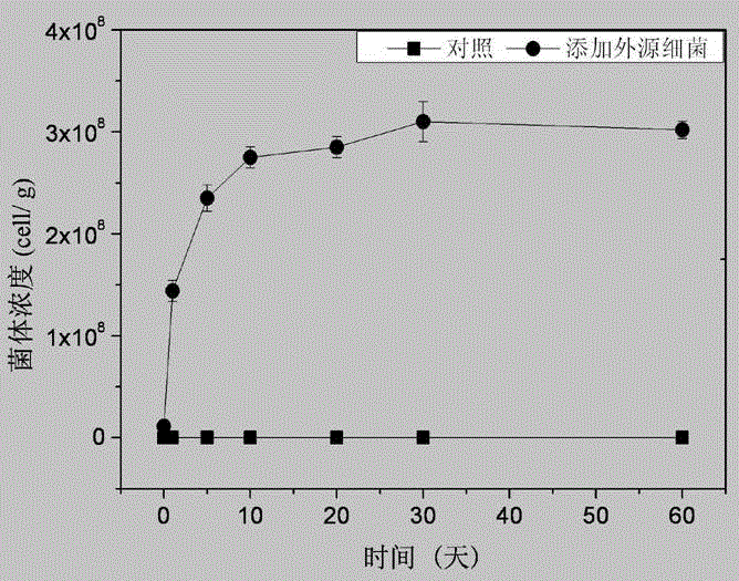 Tracing and counting method for detecting quantity of exogenous microorganisms in soil